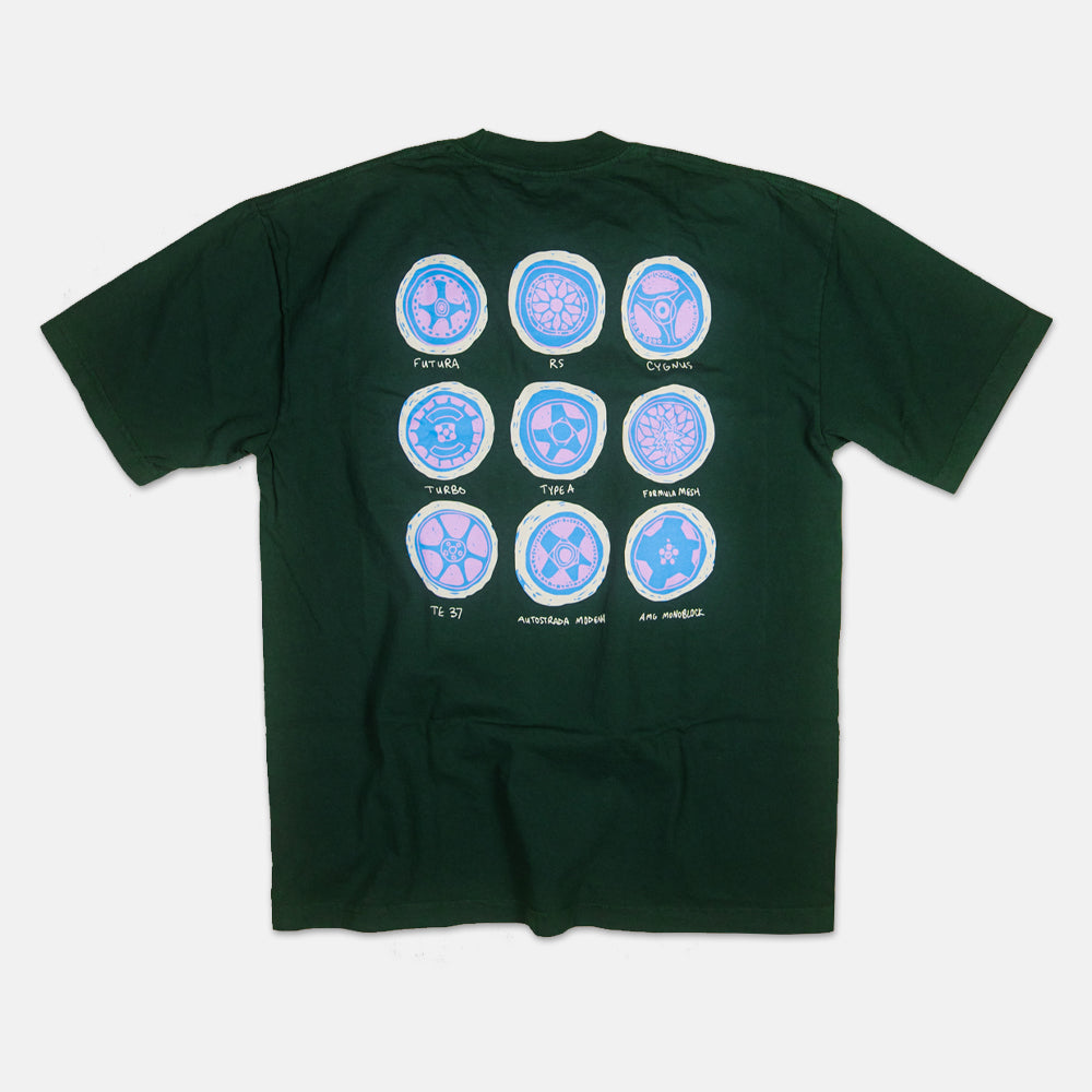 WHEEL ARCHIVE TEE - GREEN