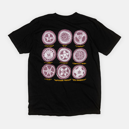 WHEEL ARCHIVE TEE - BLACK